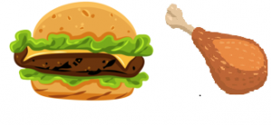 Hamburger + kippenboutje